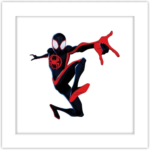 Miniatura 10 de Trends International Gallery Pops Spider-Man: Across the Spider-Verse - Póster de pared de Miles Morales, 12 x 12 pulgadas, versión de marco negro