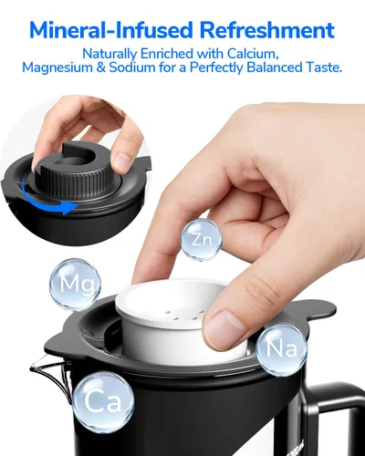 Miniatura 4 de Mate 3 - Filtro de agua de ósmosis inversa para encimera, 3:1 de pura para drenar, jarra inteligente de autollenado de 44 onzas, purificador de agua