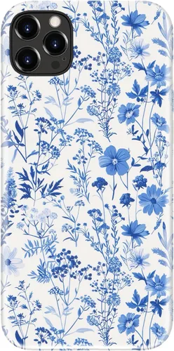 Miniatura 83 de Funda para iPhone 12 Mini, compatible con carga inalámbrica, protección de doble capa con elegante diseño de flores silvestres, silicona suave +