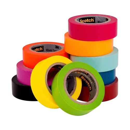 Miniatura 10 de Scotch Cinta Washi, 10 rollos, ideal para uso en diario de viñetas, suministros escolares, suministros de manualidades y regalos de agradecimiento