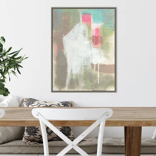 Miniatura 5 de Amanti Art Framed Canvas Wall Art 24x18 Retro Splash II by Jennifer Goldberger, Framed Wall Art Canvas, Abstract Artwork, Country Rustic Decor