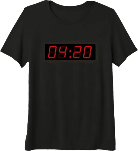 Miniatura 3 de Camiseta con reloj despertador digital 420, Negro, S
