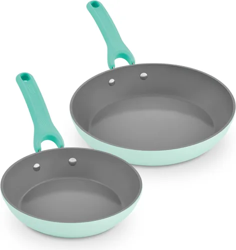 Dash Dream Green - Juego de utensilios de cocina de aluminio reciclado, antiadherentes con revestimiento de cerámica y compatibles con inducción,