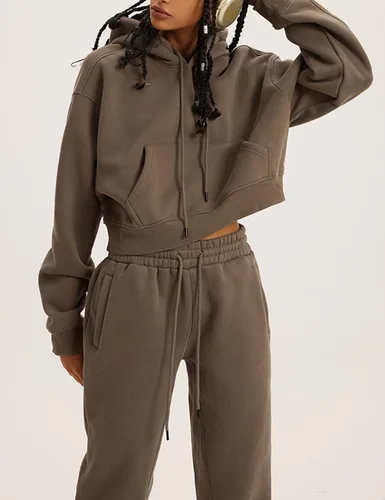 Miniatura 98 de Kissonic Conjunto deportivo de forro polar para mujer, 2 piezas, sudadera con capucha y pantalones deportivos