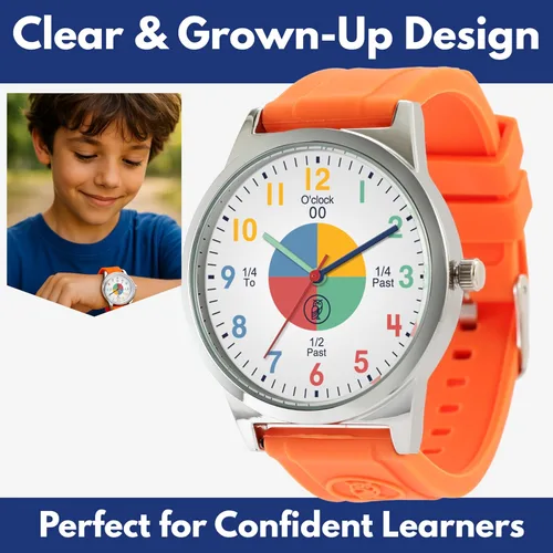 Miniatura 5 de OWLCONIC Reloj analógico para niños Relojes para niñas y niños de 7 a 12 años Reloj analógico para niños Herramienta de enseñanza para decir