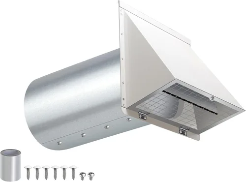 Miniatura 10 de Cubierta de ventilación de secadora de 3 pulgadas con malla y amortiguador, cubierta de ventilación de ventilación de pared, cubierta de ventilación