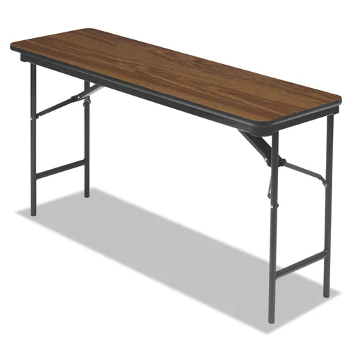 Miniatura 6 de Iceberg OfficeWorks - Mesa plegable de madera laminada comercial, mesa rectangular multiusos de 60 pulgadas, parte superior gris y marco de carbón