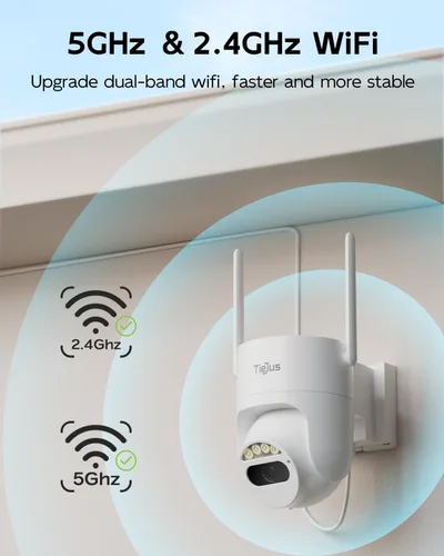 Miniatura 7 de Cámara de seguridad 5G/2.4G para exteriores, cámaras con cable de 3MP grabación 24/7, alimentación enchufable, vista de 360°, seguimiento automático