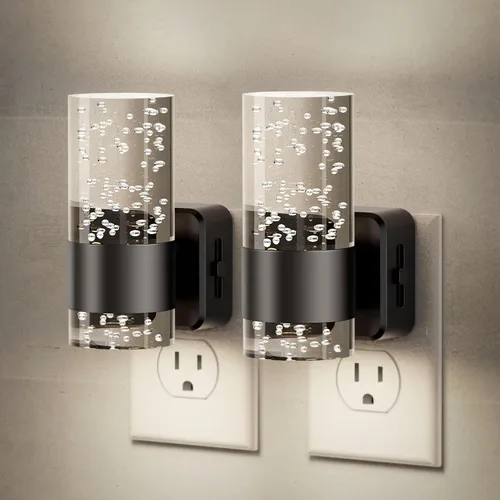 Miniatura 25 de JandCase Luz nocturna, luces nocturnas automáticas enchufables a la pared, luz nocturna LED regulable con brillo ajustable, luces nocturnas