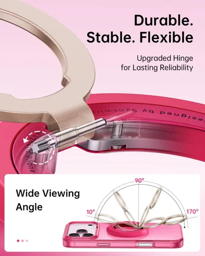 Miniatura 7 de SYNCWIRE Soporte magnético para anillo de teléfono MagSafe, rotación de 360°, agarre magnético de doble cara, soporte de anillo para teléfono