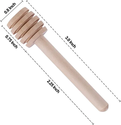 Miniatura 6 de 48 palitos de miel, mini palito de panal de madera de 3 pulgadas, cucharas de miel pequeñas agitador para tarro de miel, dispensar miel y regalos
