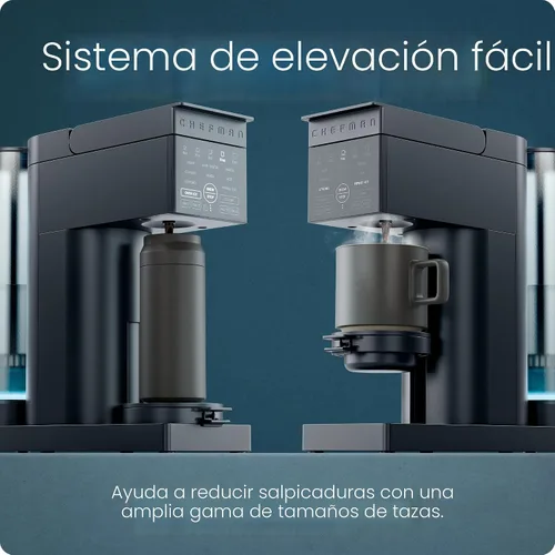 Miniatura 7 de Chefman Cafetera de una sola porción, funciona con K-Cup y café molido Medianoche