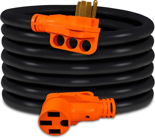 Miniatura 19 de True Mods Cable de Extensión de Alimentación de Costa de 50 pies, 125 V, 30 amperios para caravana [NEMA TT-30P TT-30R] [luz LED] [ETL] 30A calibre