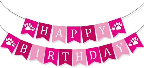 Miniatura 9 de Cartel de feliz cumpleaños de perro azul con estampado de pata de perro, decoración de fiesta de cumpleaños de perro, fiesta temática de baby