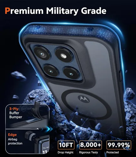 Miniatura 1705 de FNTCASE Funda para iPhone 13 Pro-Max: Fundas magnéticas transparentes compatibles con Magsafe Slim anti amarillamiento protección contra caídas