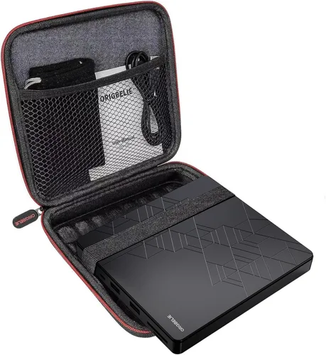 Miniatura 8 de ORIGBELIE Unidad externa de CD y DVD, grabadora de CD USB 3.0 con 2 puertos USB y 2 ranuras para tarjetas TF/SD, unidad de disco óptico