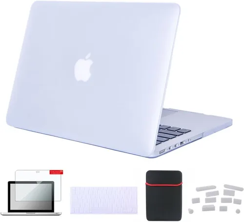 Miniatura 8 de Pack 5 en 1 de carcasa para MacBook Air, de Se7enline, de plástico duro, tacto suave, con protector de teclado de silicón, protector de pantalla