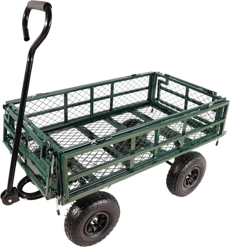 Miniatura 3 de Con un remolque de cuatro ruedas con un lado desmontable de doble cubierta, el coche de red multifuncional de acero resistente se puede utilizar