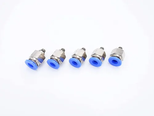 Miniatura 14 de Accesorio de conexión de empuje 5/32" Tubo OD x 10-32 UNF rosca macho, Conectores neumáticos de aire y agua de empuje rápido rectos para macho