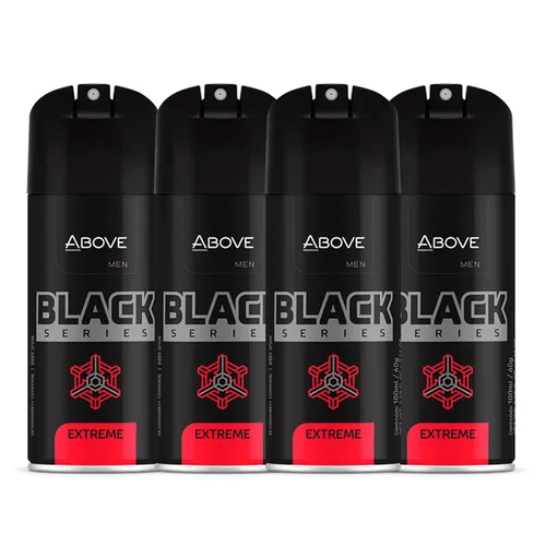 Miniatura 7 de ABOVE Black Series Body Spray, Extreme, 2.12 onzas – Desodorante – Fragancia de madera – Máscaras de transpiración – Spray seco de larga duración