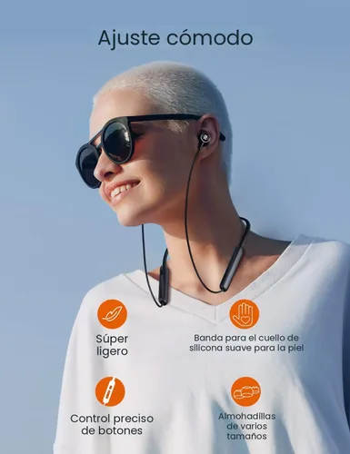 Miniatura 4 de Auriculares Bluetooth Rythflo, auriculares inalámbricos Bluetooth V5.2 con micrófono intra-auriculares banda magnética para el cuello 30 horas