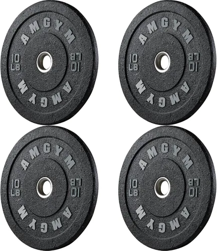 Miniatura 73 de Discos de peso olímpicos de 2 pulgadas y caucho para barras, discos para gimnasio en casa, entrenamiento de fuerza y levantamiento de pesas, 10 a