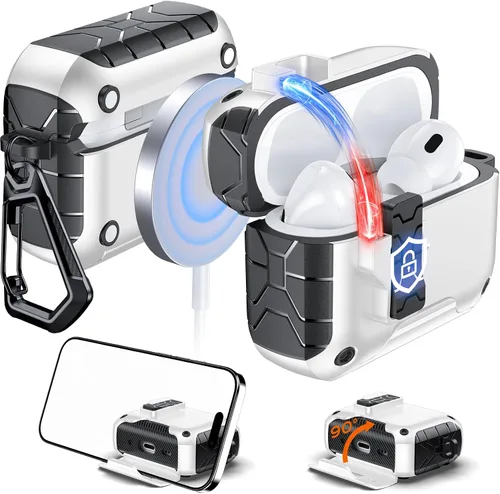 Miniatura 16 de Anqrp MagArmor Auto-Open para Funda de AirPods Pro de 2ª/1ª Generación con Imanes Integrados, [Apertura Automática con Una Pulsación]
