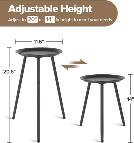 Miniatura 2 de Soporte alto para plantas de interior, soportes de metal para plantas de interior de mediados de siglo, mesa de altura ajustable para macetas