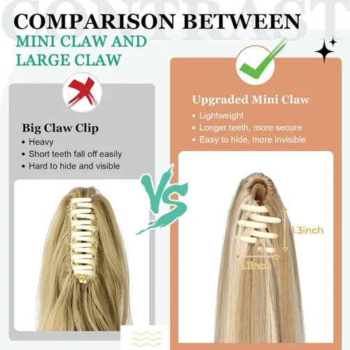 Miniatura 2 de Extensión de cola de caballo de 18 pulgadas, 20 pulgadas, larga, rizada, ondulada, recta, con clip, de aspecto natural, extensión de cabello
