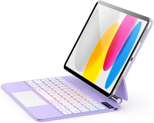 Miniatura 8 de AHYWTAN Funda para iPad 11/10ª generación con teclado, funda de teclado Bluetooth desmontable para iPad A16 2025 de 11 pulgadas/10ª generación 2022