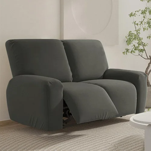 Miniatura 32 de vctops Fundas para sofá reclinable de 3 cuerpos, de punto, elásticas, suaves, lisas, antideslizantes, para sofá, protector de muebles con parte