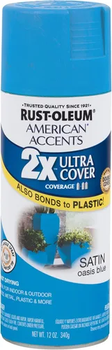 Miniatura 10 de Rust Oleum 280718 American Accents Ultra Cover 2X - Pintura en aerosol, color blanco brillante, 12 onzas Blanco satinado