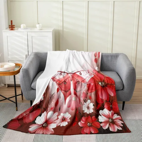 Miniatura 32 de Erosebridal Manta de abeja de 40 x 50 pulgadas, manta de sherpa cálida con estampado de animales 3D para sofá de cama, manta de microfibra suave