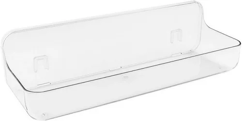 Miniatura 9 de Bandeja organizadora de pared sin taladros, caja de almacenamiento transparente extraíble con orificios de drenaje, plástico PET, ideal para objetos
