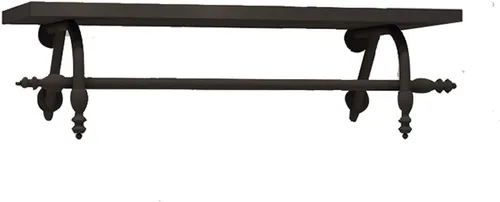 Miniatura 5 de Perchero para ropa montado en la pared, barra de ropa de hierro negro desmontable resistente para colgar en la pared, barra de colgar multiusos