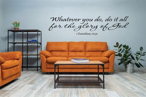 Miniatura 5 de 1 Corinthians 10:31 - Arte de pared Whatever You Do, Do It All for The Glory of God inspirador con cita bíblica