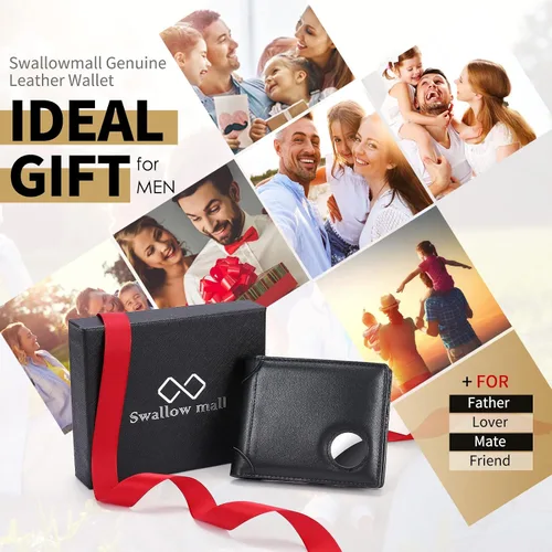 Miniatura 7 de billetera airtag para hombre, Negro -, Cartera de cuero para hombre