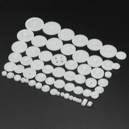 Miniatura 3 de 58pcs módulo de engranajes de plástico 0.5 para DC Motor DIY Modelo Juguetes
