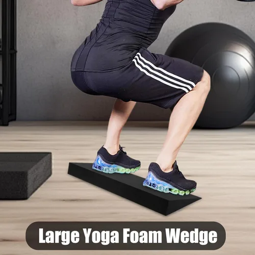 Miniatura 2 de Cuña en cuñas para sentadillas grandes de espuma de yoga, bloque de cuña para sentadillas profundas y estiramiento de pies, tabla inclinada