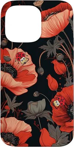 Miniatura 20 de Funda para iPhone 11 Poppy Flower Ladybug Red & Black