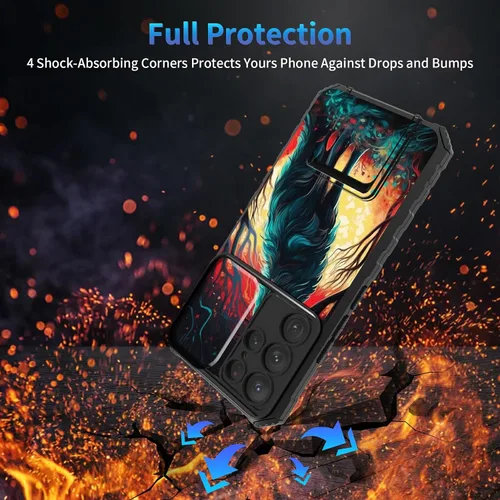 Miniatura 25 de Funda para Samsung Galaxy S22 Ultra 5G, Galaxy S22 Ultra con cubierta de cámara deslizante, funda resistente de doble capa con función atril Black