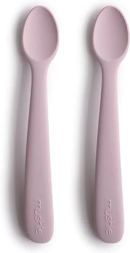 Miniatura 14 de mushie Cucharas de silicona para bebés Paquete de 2 (rubor/arena cambiante)
