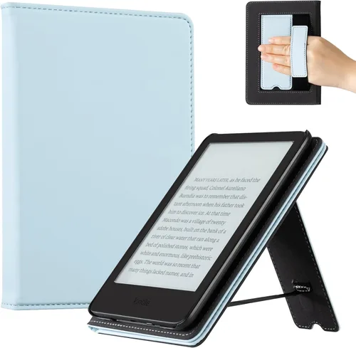 CoBak Case for 6" E-Reader - PU Leather Smart Cover with Auto Sleep/Wake & Hand Strap