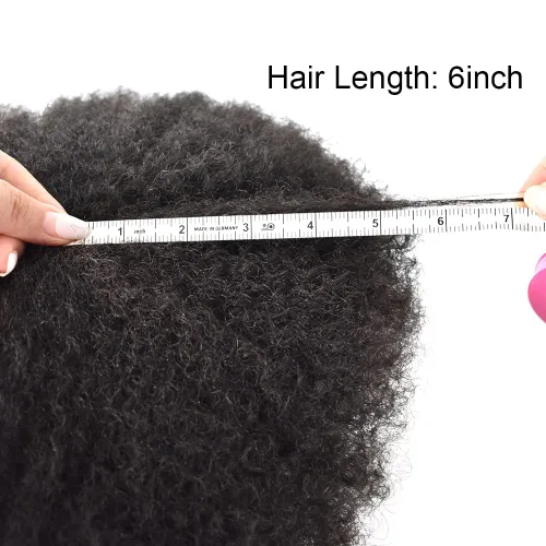 Miniatura 5 de Afro Toupee para hombres Unidades de cabello humano real para hombres negros inyectado PU Toupee afroamericano para hombre postizo rizado sistema