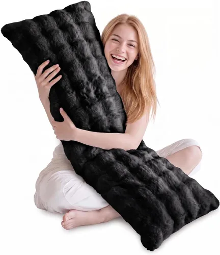 Miniatura 20 de DOWNCOOL Relleno de almohada de cuerpo grande - Almohada de cuerpo completo transpirable para dormir de lado - Almohada de cama larga y suave
