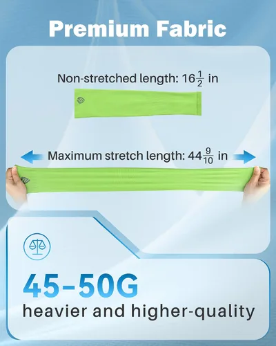 Miniatura 16 de Mangas para brazo, para hombres o mujeres. Para calentar o refrescar. Guantes de Compresión con factor de protección de los rayos ultravioleta UPF