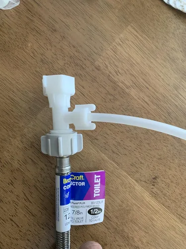 Miniatura 2 de LeonKing Bidet US Plastic T Adapter 7/8"(15/16"), 1/4" pulgadas accesorio de manguera lado conector de 3 vías con arandela de goma
