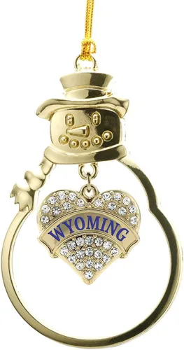 Miniatura 68 de Inspired Silver - Twin #1 - Adorno de Navidad dorado - Adorno de árbol de Navidad con dije de corazón con circonita cúbica - Decoración colgante