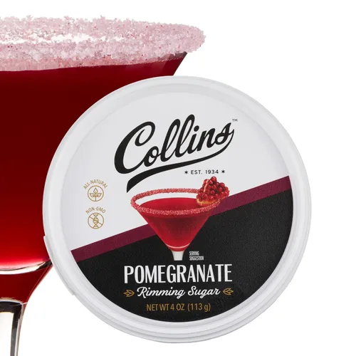Miniatura 13 de Collins Cosmopolitan Cocktail Sugar, Red Cranberry Flavored Rimming Sugar for Cosmos, Cranberry Martinis, Vodka Cranberry, Champagne Spritzers, 4 oz