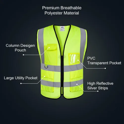 Miniatura 6 de BeautyWill Chaleco de seguridad personalizado con logotipo Clase 2 Chaleco reflectante de alta visibilidad Chaleco de trabajo protector